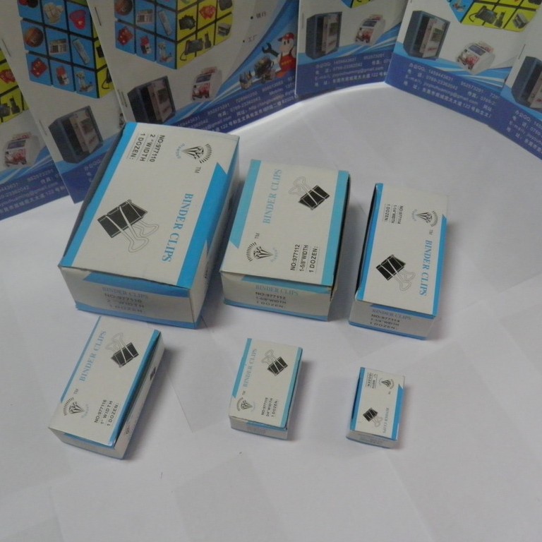 Clips Metálicos Negros para Carpetas 19 mm de Metal para Oficina
