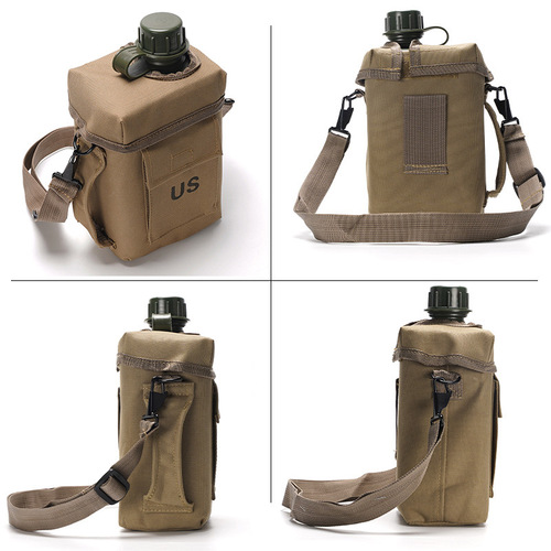 Outdoor Military Enthusiasts Water Bottle Set 2L Large Capacity Mountain Climbing Training Convenient Multifunctional Tactical US Square Water Bottle
