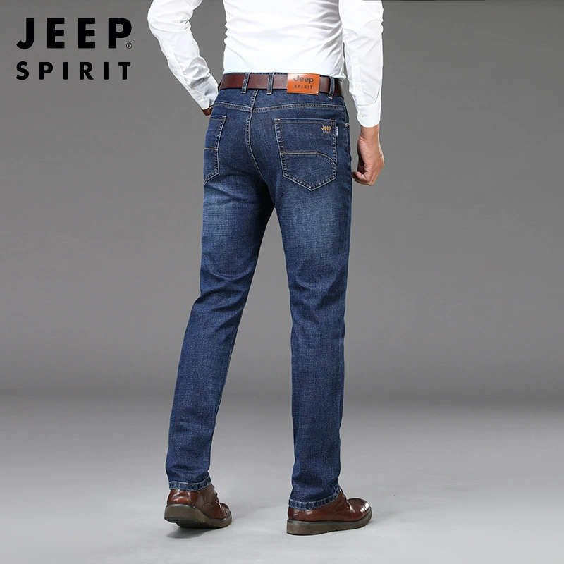 Демисезонные модные джинсы JEEP SPIRIT для отдыха, свободный прямой крой