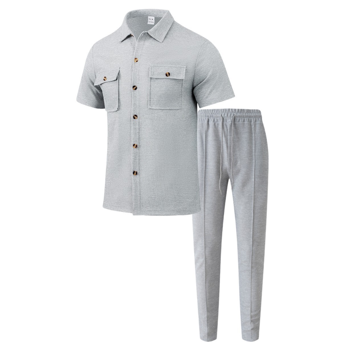 Solid Colour Cardigan Shirt With Pockets For Men Summer Casual_voghion.com