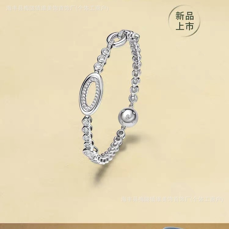 [New Product] Hefang Jewelry Brilliant Tennis Bracelet, Light Luxury Accessory with a Stylish Design, Versatile Hand Jewelry Gift for Women