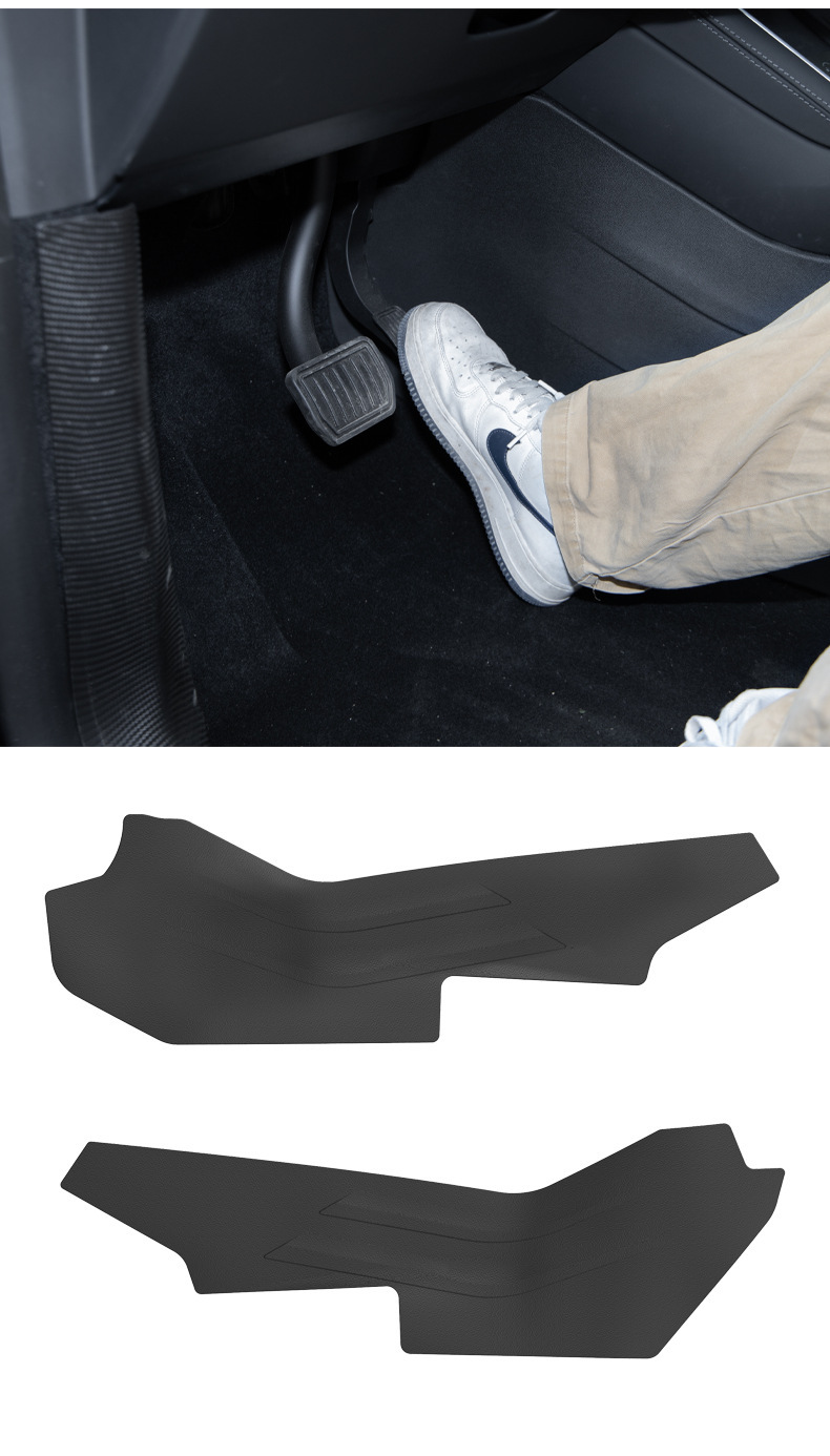 Suitable for the Updated Version of Tesla Model 3/Y/Yl, Striped Anti-Kick Pads on Both Sides of the Center Console