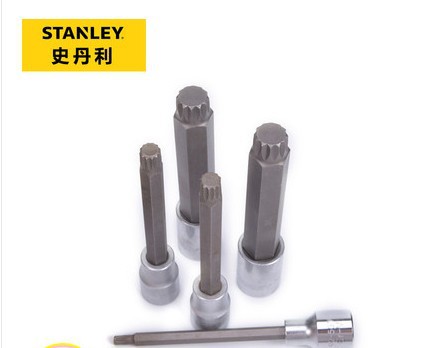 史丹利12.5MM系列120mm长12角旋具套筒92-537~92-544-1-22