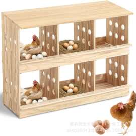 木质鸡巢箱壁挂母鸡窝孵蛋箱家用实木鸡鸭筑巢盒栖息地母鸡下蛋箱