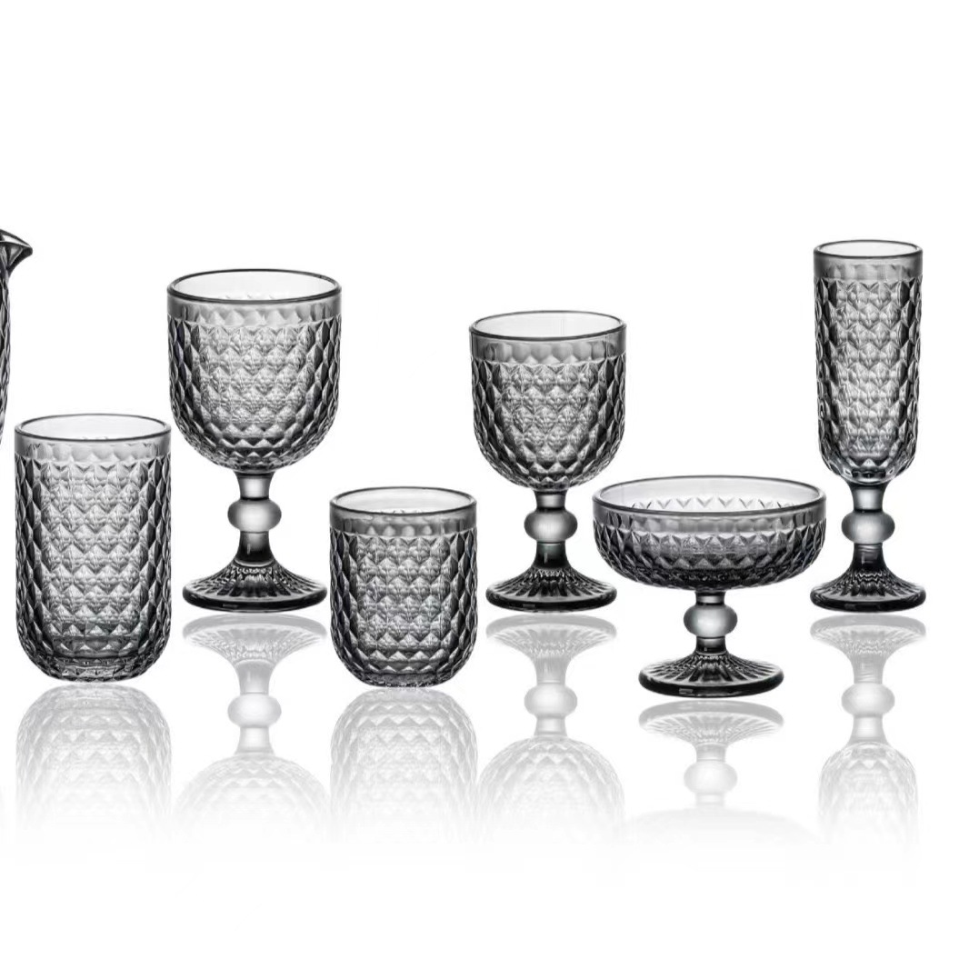 Creativo nuevo cristal de hotel tazas de agua de vidrio enjuague bucal tazas de jugo tazas de cerveza tazas de champán tazas de vino tinto