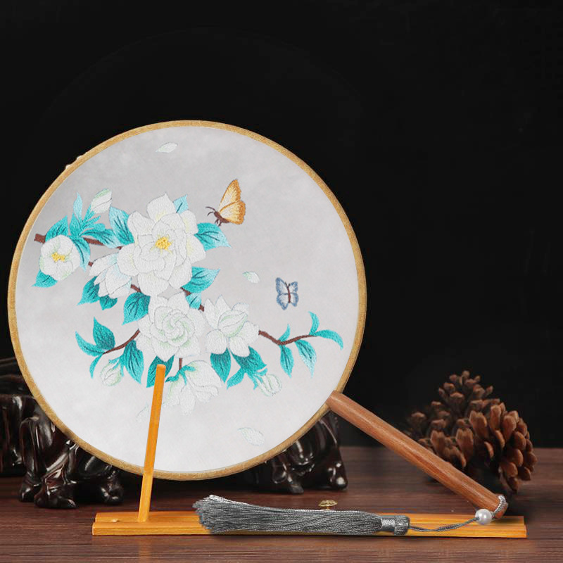 Bordado DIY hecho a mano fan bordado principiante material paquete antiguo cinta poke bordado Suzhou bordado regalo