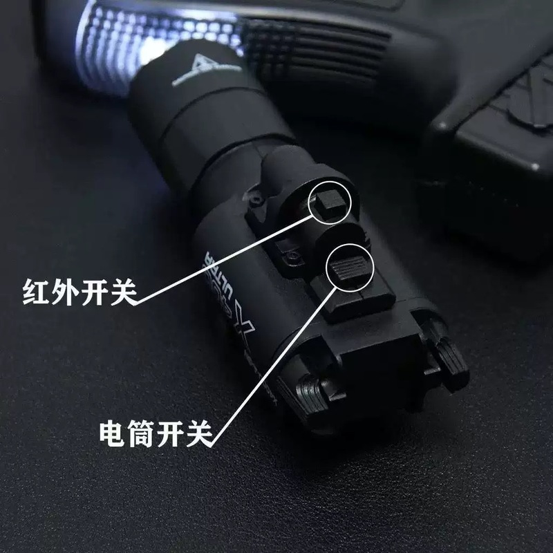 X400/X400U/X400V 下部吊り下げ懐中電灯 赤色レーザー X400U テール カバー - 点灯/常時点灯 ラットテール ツーインワン|undefined