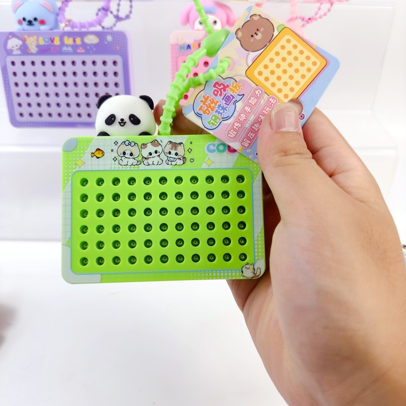 Capibara magnetismo bola de acero tablero de dibujo desempaquetado juguetes para niños llaveros bolsas de estudiantes lindos colgantes