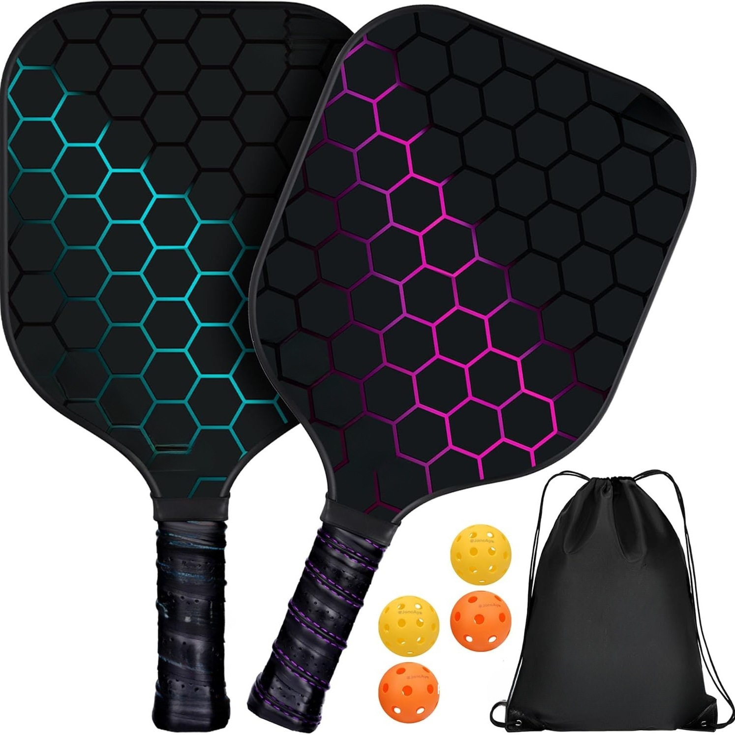 Cross-border exclusive supply of fiberglass pickleball paddle sets, direct sales from the factory