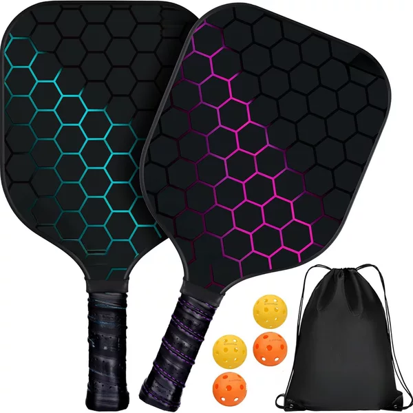 Cross-border exclusive supply of fiberglass pickleball paddle sets, direct sales from the factory