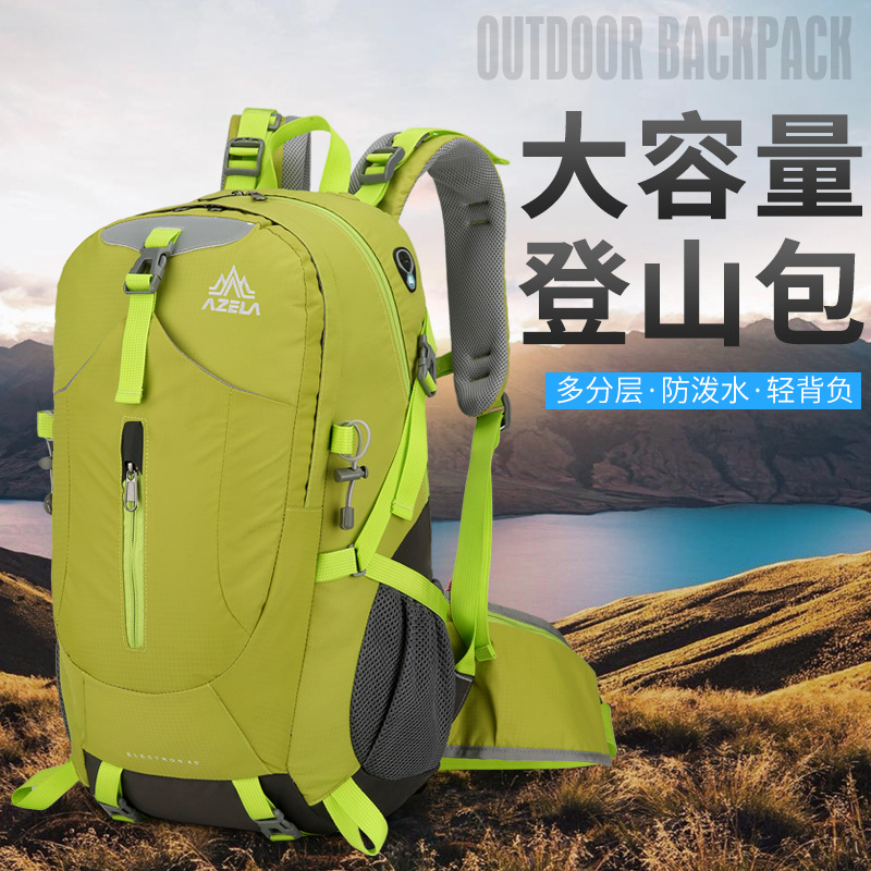 Capacious backpack outside climbing
