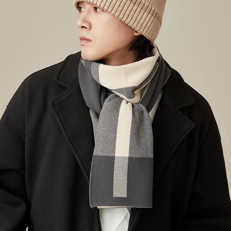 Neuer heißer Herrenschal für Herbst und Winter, neue Modemarke, lässig, vielseitig, verdickt, warm und kältebeständig, Nackenband als Geschenk_voghion.com
