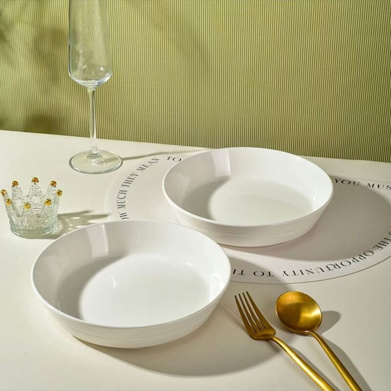 Manufacturer wholesale pure white internet-famous dessert plates, household deep plates, pasta plates, ceramic fruit plates, and dish plates Manufacturer wholesale pure white internet-famous dessert plates, household deep plates, pasta plates, ceramic fruit plates, and dish plates