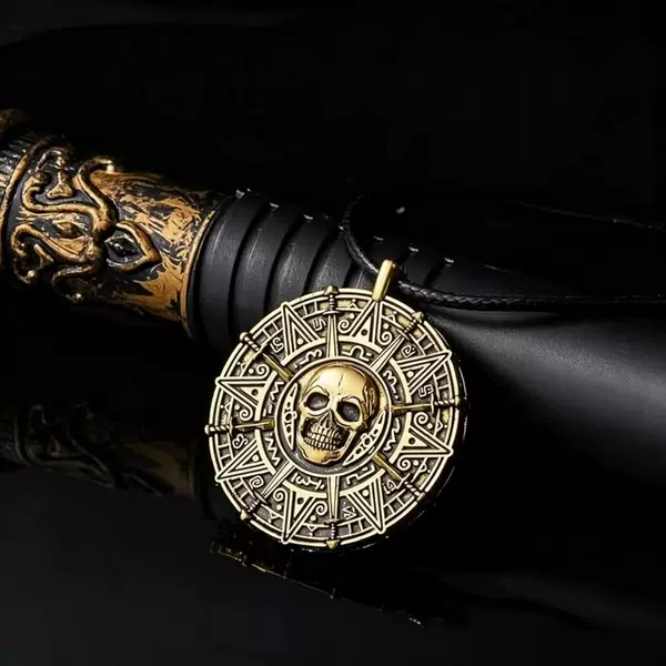 Black Heart Pendant European and American Punk Style Star Bone Versatile Saturn Ring Necklace Trendy Personality Fashion Jewelry