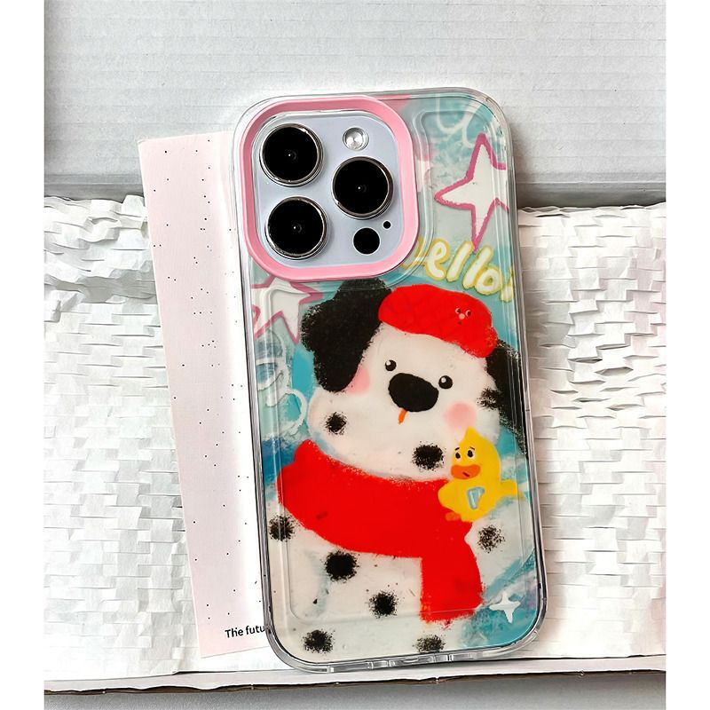 Spotted Puppy for Apple 15 16Pro Max Phone Case 16 Cartoon 13Pro Space Shell 14 Fine Hole XS Spotted Puppy for Apple 15 16Pro Max Phone Case 16 Cartoon 13Pro Space Shell 14 Fine Hole XS
