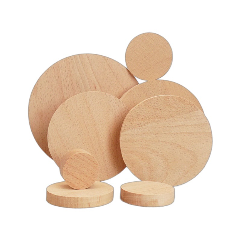 Hoja redonda de madera redonda de madera pequeña columna taza de mesa hecha a mano diy material modelo de cabaña puede personalizarse
