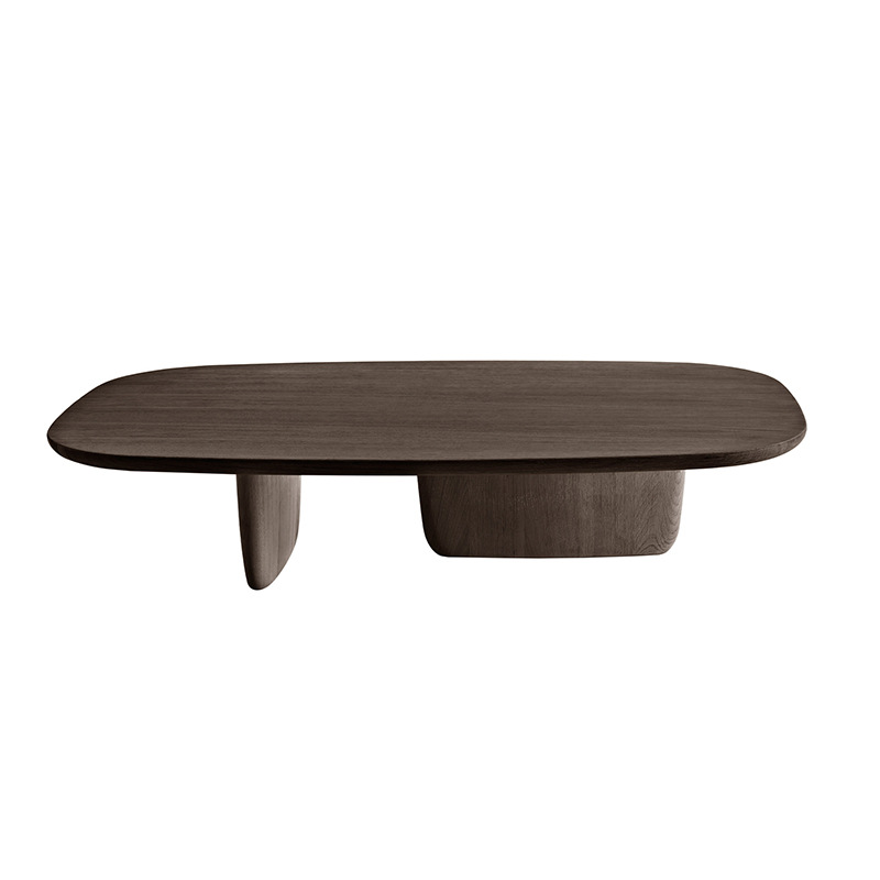 Fabricante suministra mesa de centro redonda de madera maciza, estilo nórdico moderno y sencillo, para sala de estar, apartamento pequeño, mueble de mesa redonda para la clase media.