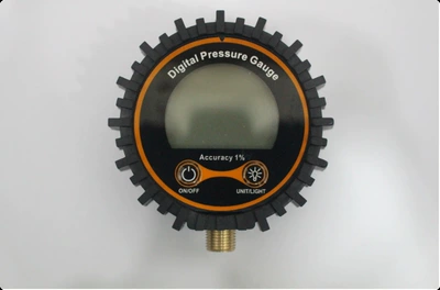 Tire digital display pressure gauge test table tire monitoring table large screen display fast pressure measurement can be deflated French bicycle test (Tire pressure monitoring system) - orange-mark
