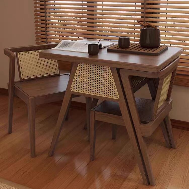 All-Solid Wood Balcony Trendy Small Tea Table Set with One Table and Two Chairs, Suitable for Small Apartments, Balcony Leisure Table and Chairs, Home Use Chairs All-Solid Wood Balcony Trendy Small Tea Table Set with One Table and Two Chairs, Suitable for Small Apartments, Balcony Leisure Table and Chairs, Home Use Chairs