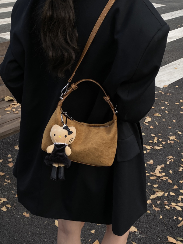法式小众时尚复古饺子包包女2025秋季新款潮流百搭单肩斜挎手提包|undefined
