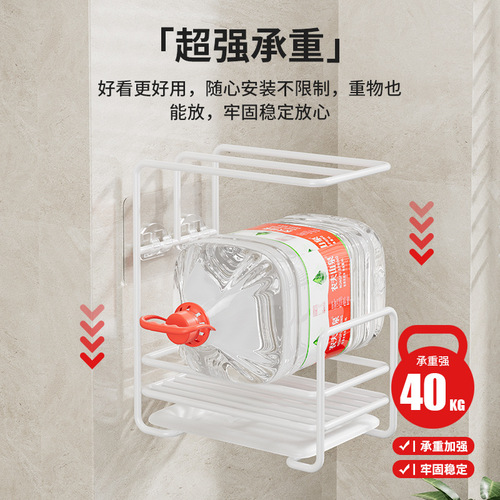 Kitchen rack rag rack sink drain rack no punching wall hanging sponge steel ball dishwashing towel storage rack