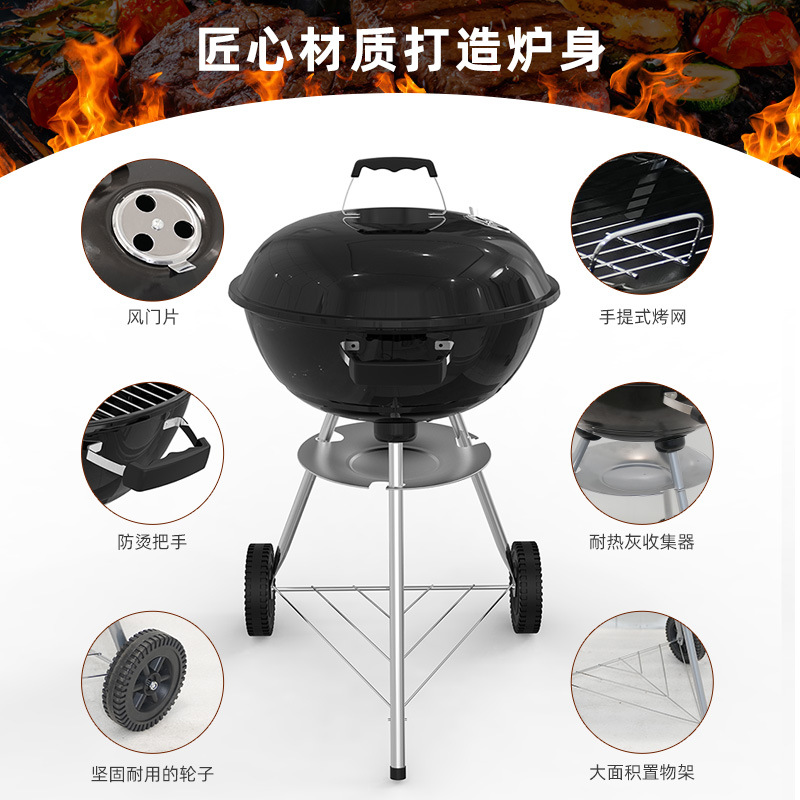 現品17インチのリンゴ炉の木炭のグリルは厚いサイズの携帯式の屋外のオーブンの家庭用キャンプのオーブンを提供します。