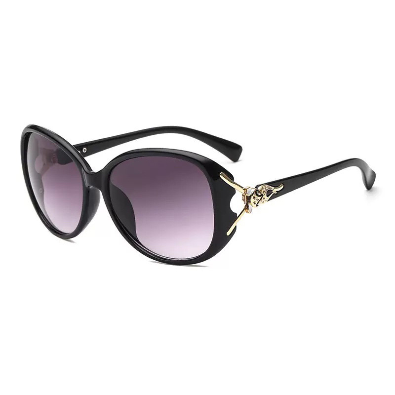 Ruosen New Fox Head Dot Paint Diamond Large Frame Women's Polarized Sunglasses Women's Fashion Driving Sunglasses Wholesale