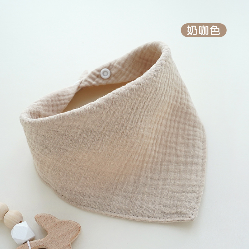 Nueva Toalla de triángulo liso de cuatro capas bebé recién nacido gasa Toalla de triángulo bebé comiendo babero suministros maternos e infantiles cuatro estaciones