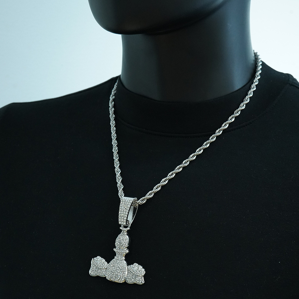 Hiphop moda callejera nueva bolsa de dinero colgante rapper personalidad hombre joyería versátil fábrica personalizada