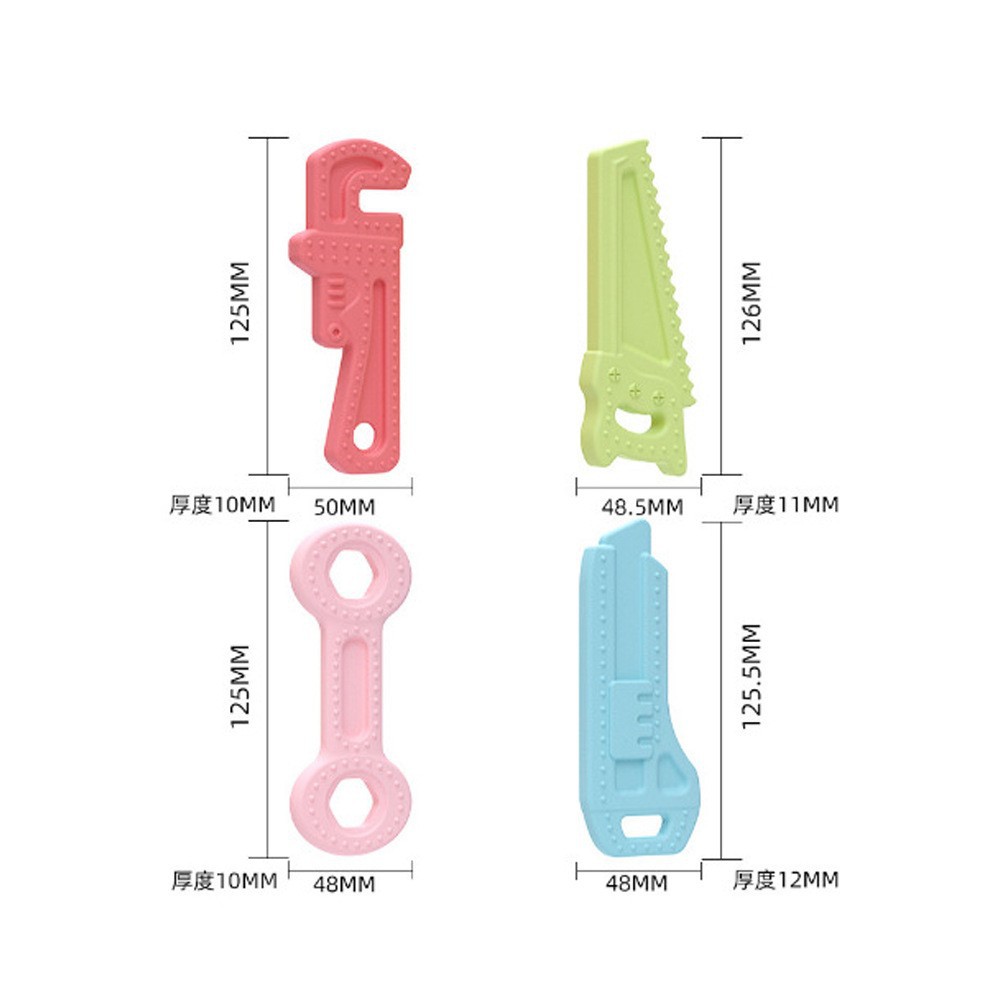 Second generation tool teether - four-piece set (packed in bags)