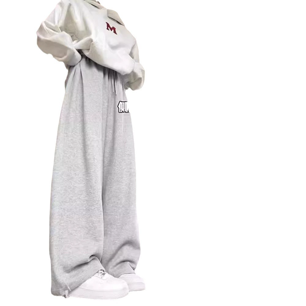 Demi-season Trousers (Women) Oversize Loose Straight Fit, Multi-style 2.5–3.5 cm Hem