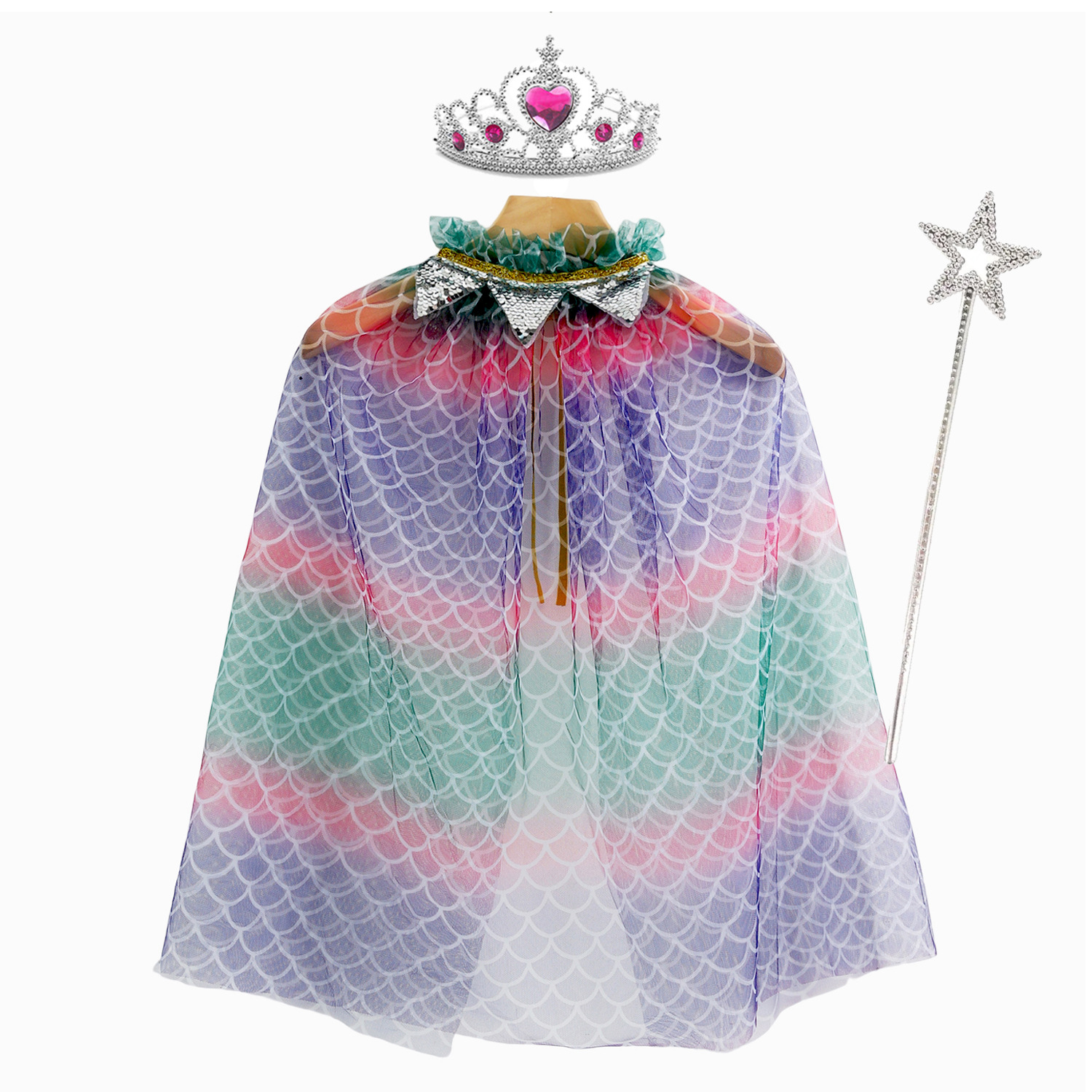 CA23055+玫红皇冠+银星星魔法棒