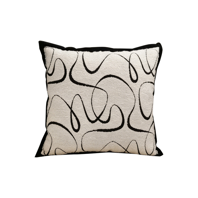 Nórdico de lujo ligero sofá almohada al por mayor almohada de sala de estar inwind jersey jacquard almohada transfronteriza un cabello