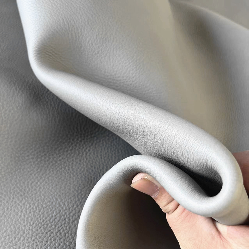 3.5mm加厚牛皮皮料diy桌垫头层牛皮凉席皮床垫沙发垫浅灰色