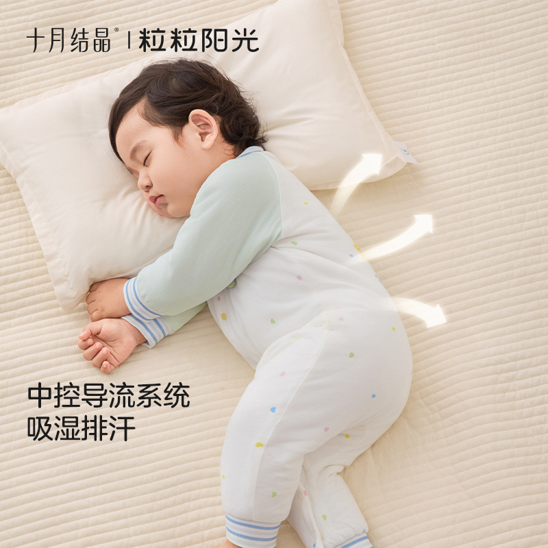 十月结晶粒粒阳光婴儿夹棉连体衣秋冬加厚保暖新生恒温宝宝衣服新|undefined