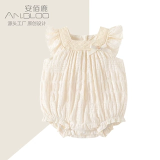 A类 甜美夏季薄款婴儿包屁衣服 砍袖爬服 夏装可爱女宝宝连体哈衣