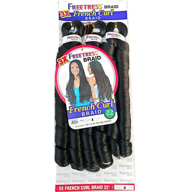 FREETRESS Perruca africana espiral trenza de rizos loose weave 3x trenza de rizos franceses