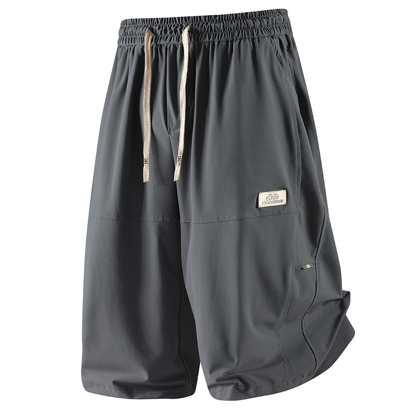 L-10XL Plus Size Large Size Sports Casual Capri Pants Men's Summer Nylon Fabric High Elastic Sports Casual Pants