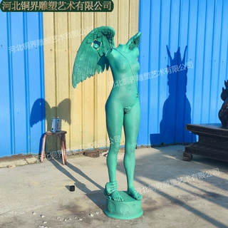 胜利女神铸铜雕像欧式古希腊神话人物断臂天使艺术景观黄铜雕塑