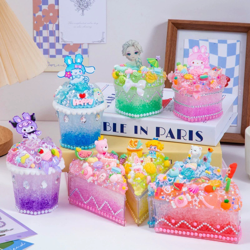 新品夏日冰沙 DIY甜品冰淇淋杯 蛋糕甜品手工玩具 仿真奶油材料包