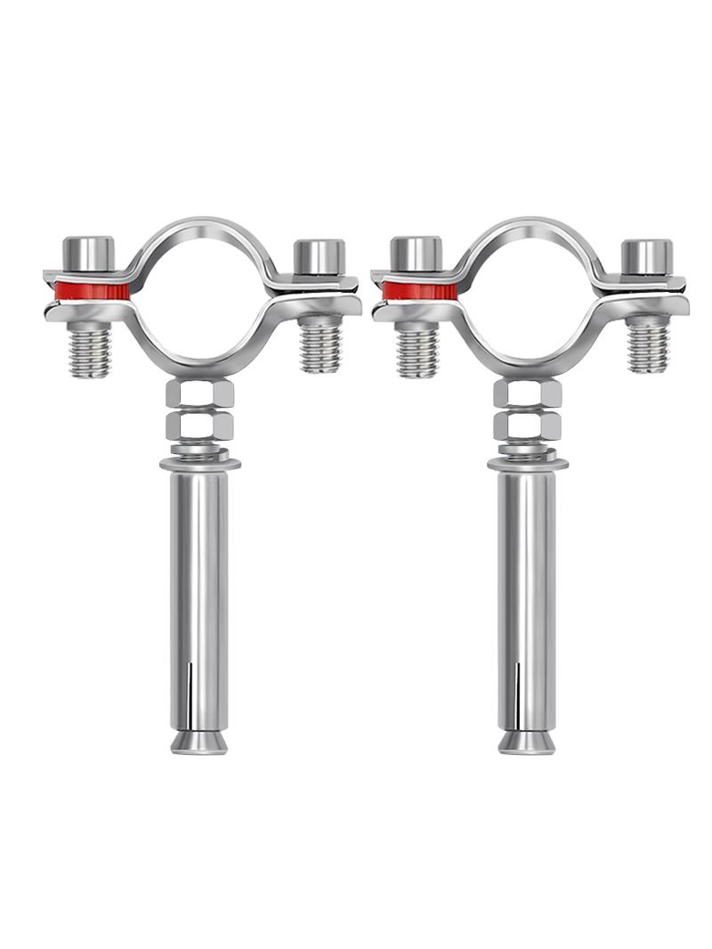 ♔304不锈钢固定管支架膨胀螺杆卡扣抱箍管夹水管夹子卡箍