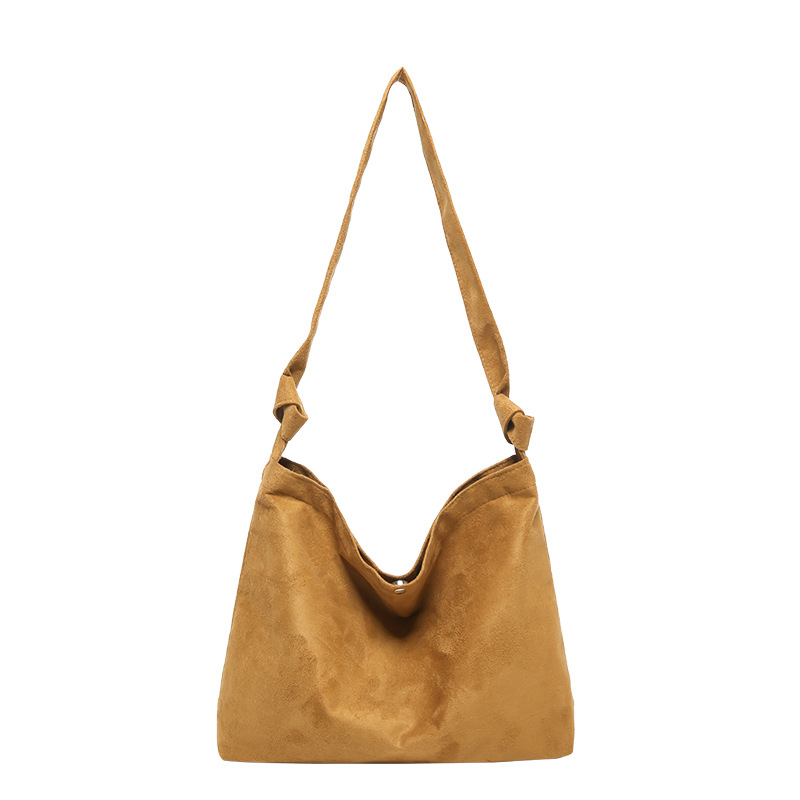 Otoño e invierno nuevo estilo bolso de gamuza esmerilada bolso de hombro de ocio de gran capacidad bolso de moda Maillard