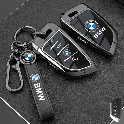 Cover 3 Series 320/325Li Old Model: Car key bag - vinyl-bmw-model-a-piano-black-rope-buckle