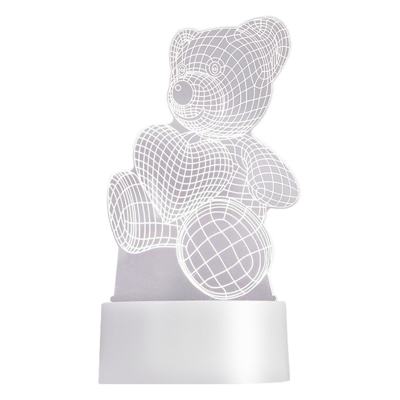 Tiktok Net popular 3D oso noche luz dormitorio noche ins viento sueño luz ambiente marinero luz al por mayor