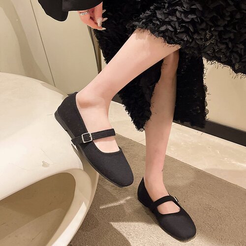 2025 Spring New Retro Flat Sandals for Women, Head Strap Open Toe with One-Side Hook-and-Bar Mary Jane Fashion Women's Sandals Wholesale
