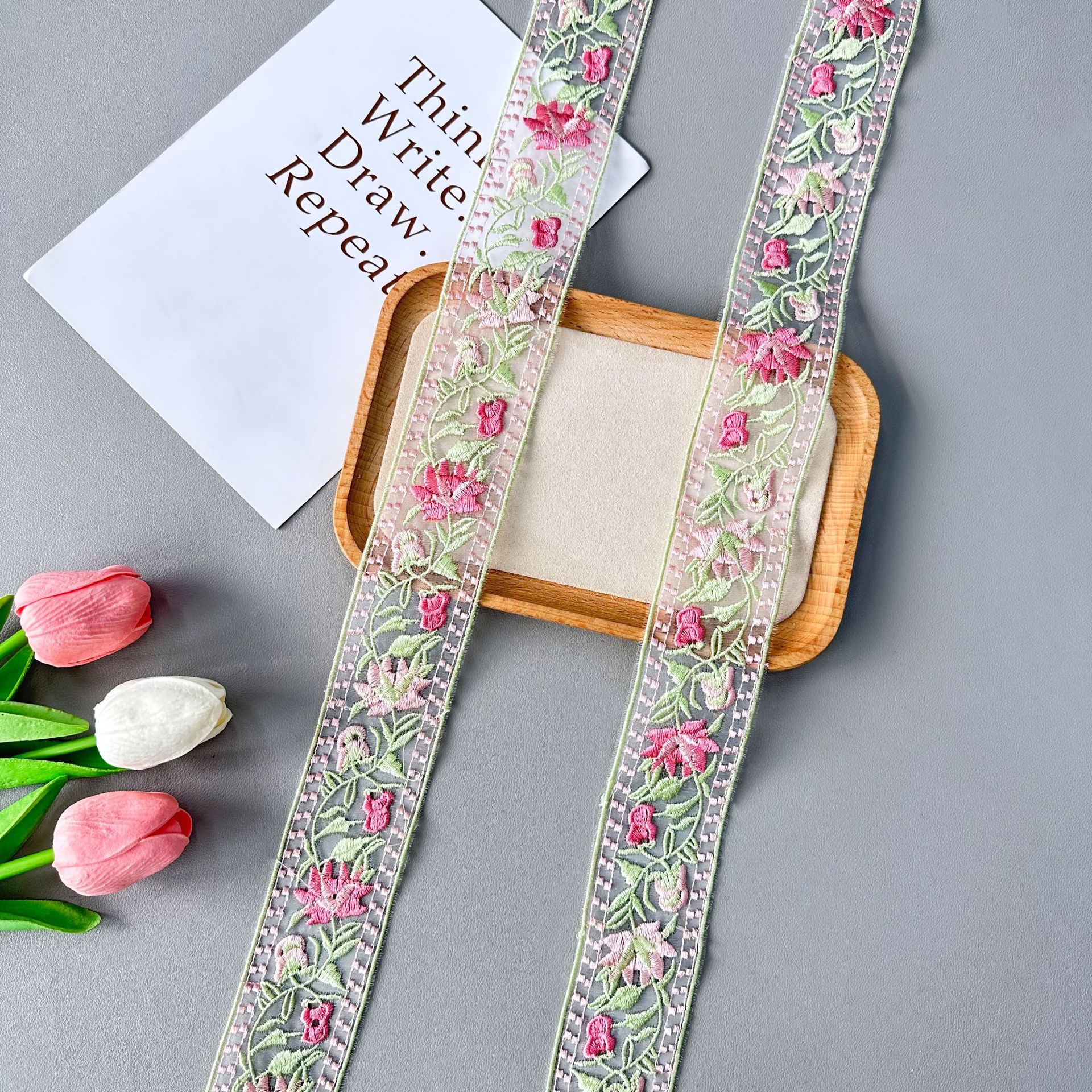 Nuevo estilo nacional retro estilo occidental accesorios de encaje estilo chino bordado código de barras diy ropa Hanfu accesorios de collar
