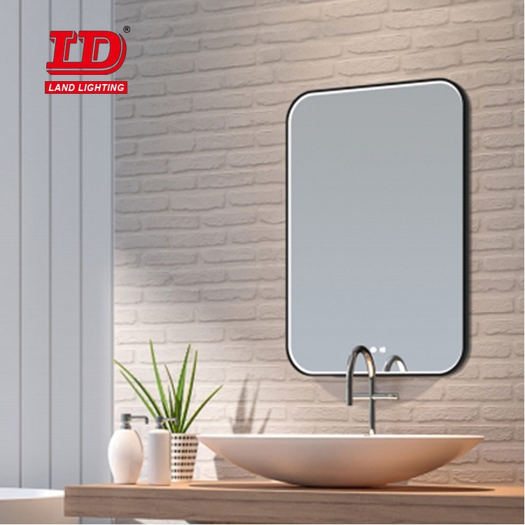 Compras transfronterizas de comercio electrónico redondo espejo de lámpara LED retroiluminante espejo inteligente espejo de marco de aleación de aluminio espejo de baño anti-nebla