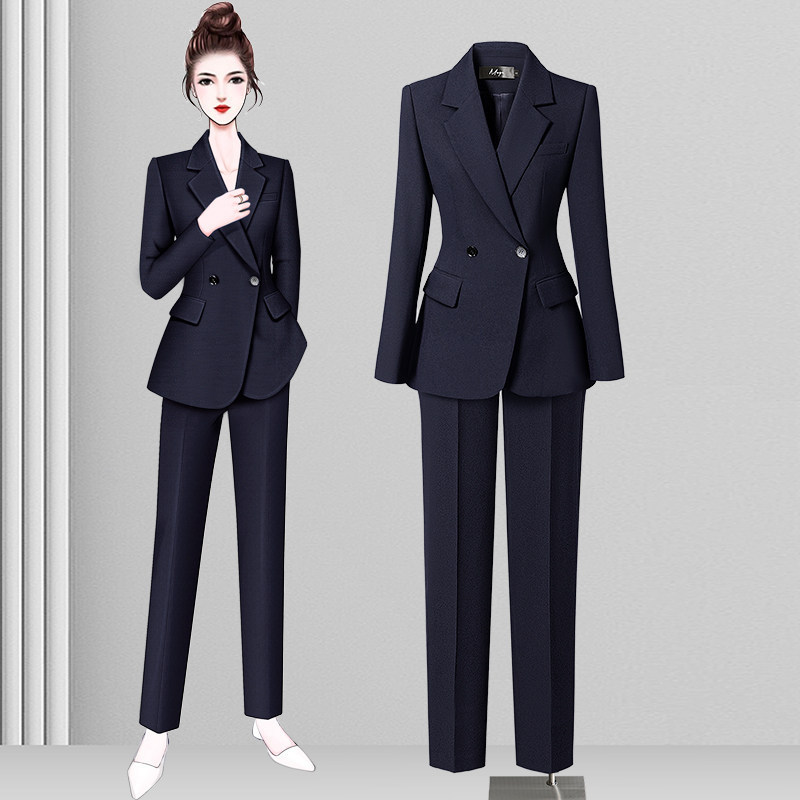 High-end women's suit set 2026 new model, elegant and professional blazer for commuting, interviews, and formal work attire