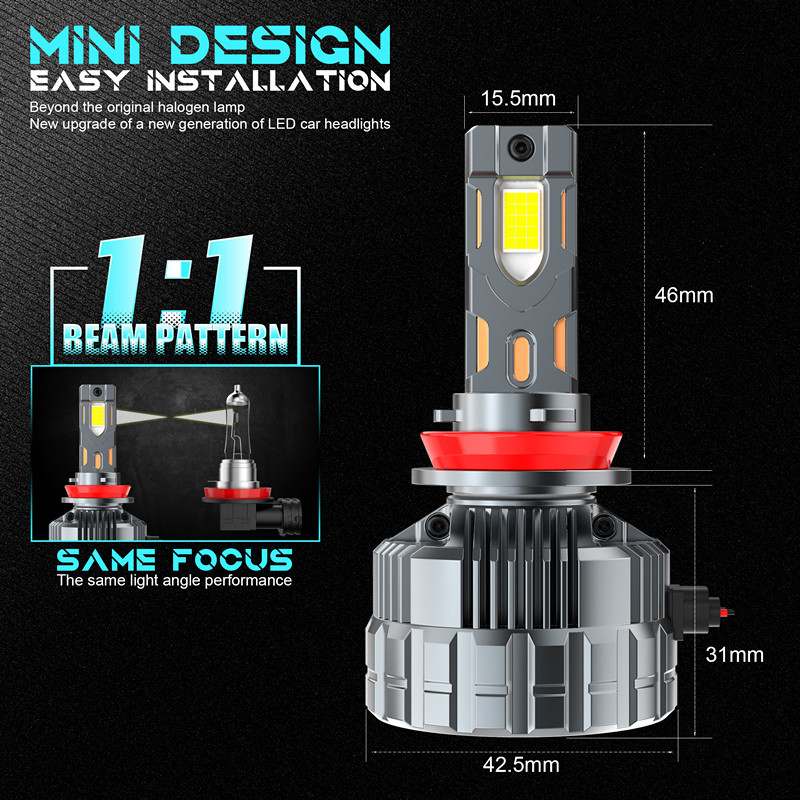 V33S alta potencia 360W alto brillo ajustable potencia láser LED delantero H11