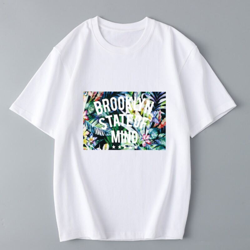 American Retro 100% Hong Kong Style Summer Short-Sleeve T-Shirt for Men and Women, Korean Version, Loose Trendy Ins Top for Students, Couple's Style